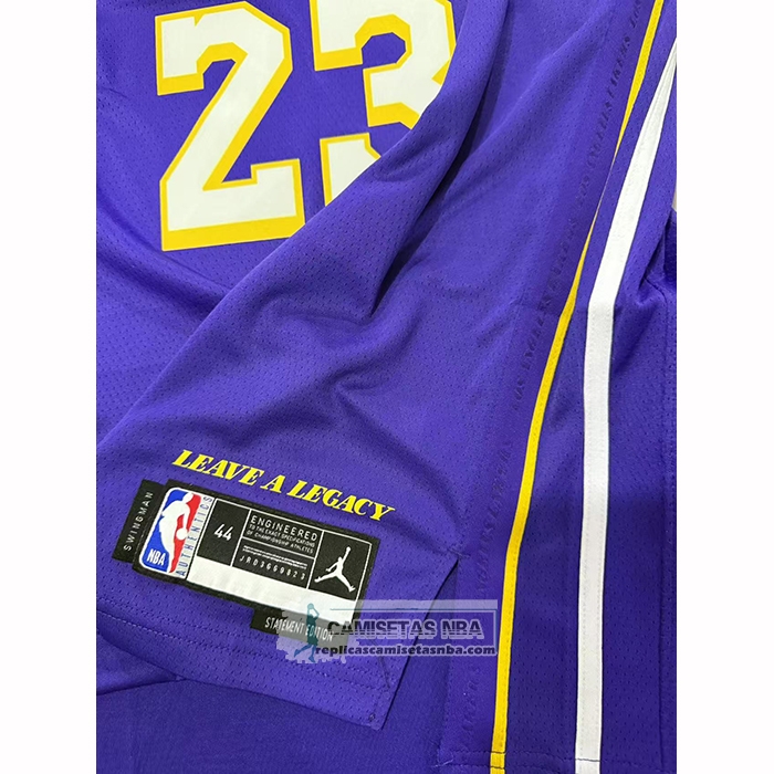 Camiseta Los Angeles Lakers LeBron James NO 23 Statement 2025-26 Violeta
